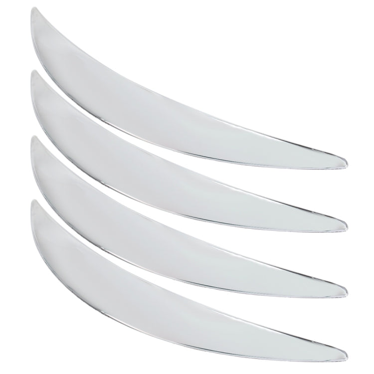 4 PCS Universal Car Auto Plastic Body Bumper Guard Protector Strip Sticker(Silver) - Anti Collision Sticker by PMC TechLife | Online Shopping South Africa | PMC TechLife | Buy Now Pay Later Mobicred