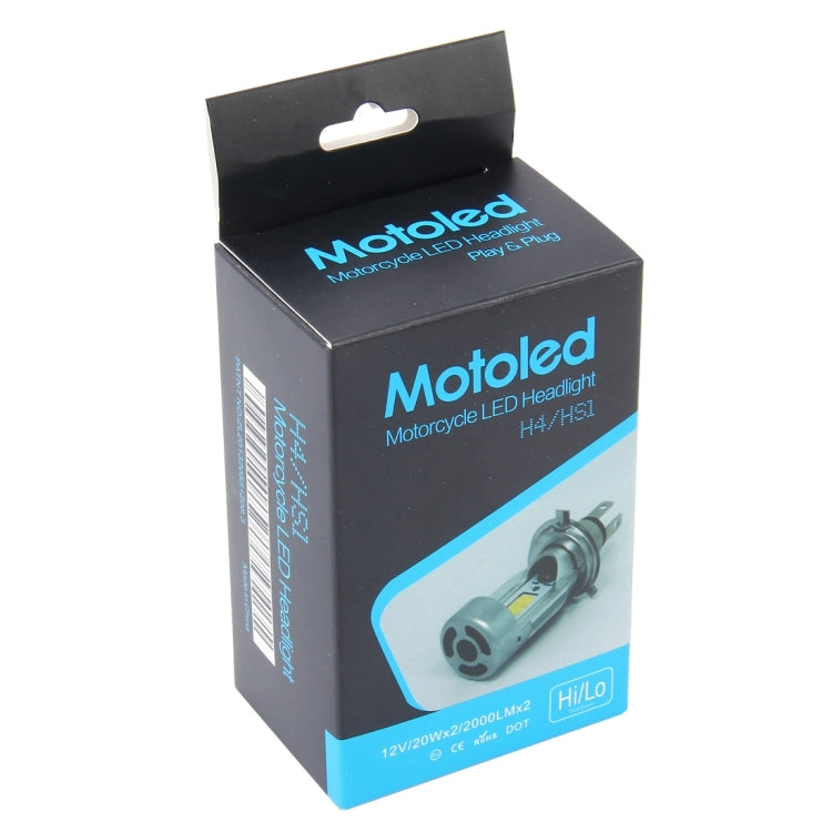 H4 HS1 Motorcycle Headlamps COB Spotlights Electric Car Fog Lights  6000K 20W 2600LM 5000Hours(White Light) - Headlights by PMC TechLife | Online Shopping South Africa | PMC TechLife | Buy Now Pay Later Mobicred