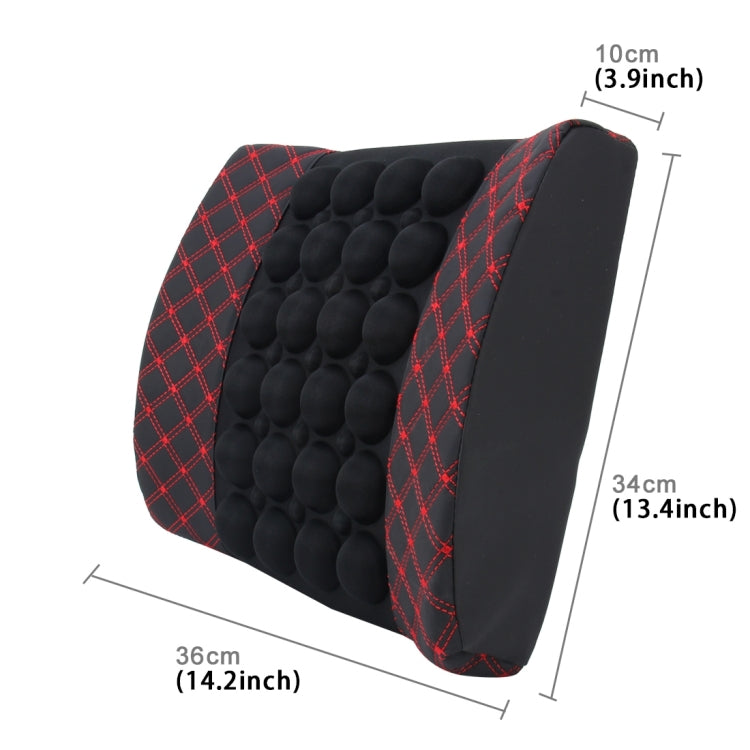 12V Four Season Chemical Fiber Wrapping Lumbar Seat Relaxation Waist Support Cushion for Car Office Family (Red) - Seat Accessories by PMC Jewellery | Online Shopping South Africa | PMC Jewellery | Buy Now Pay Later Mobicred
