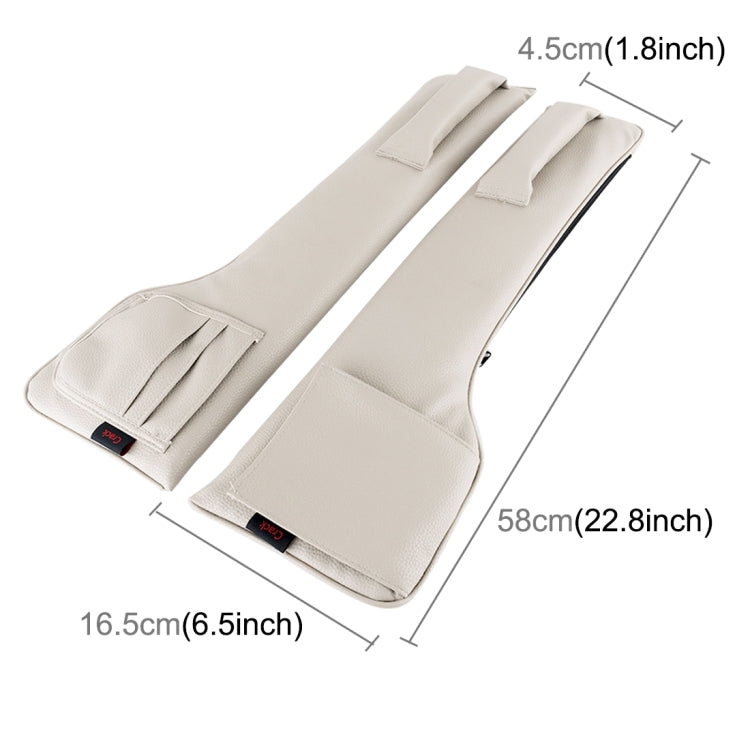 A Pair Universal Car Seat Catcher Gap Console Filler Seat Side Pocket Organizer Catcher Leak-Proof Seat Crevice Storage Bags(Grey) - free shipping - PMC TechLife - Order now!