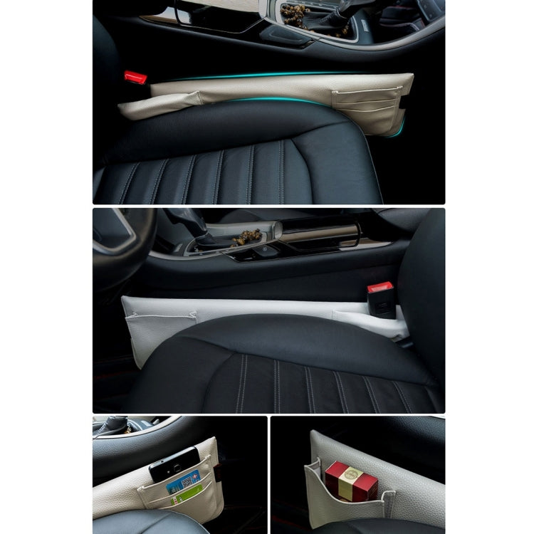 A Pair Universal Car Seat Catcher Gap Console Filler Seat Side Pocket Organizer Catcher Leak-Proof Seat Crevice Storage Bags(Grey) - free shipping - PMC TechLife - Order now!