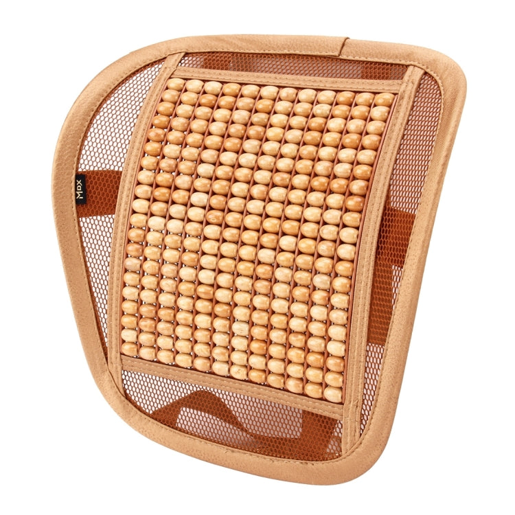 Universal Summer Ice Silk Mesh Breathable Cool Massage Waist Mat with Maple Wooden Bead for Car Family Office - Seat Accessories by PMC Jewellery | Online Shopping South Africa | PMC Jewellery | Buy Now Pay Later Mobicred