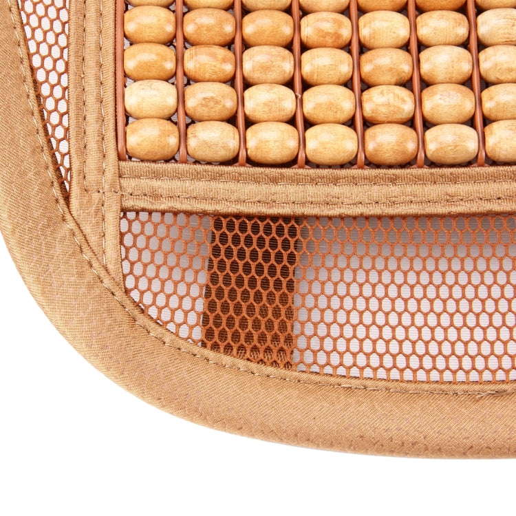 Universal Summer Ice Silk Mesh Breathable Cool Massage Waist Mat with Maple Wooden Bead for Car Family Office - Seat Accessories by PMC Jewellery | Online Shopping South Africa | PMC Jewellery | Buy Now Pay Later Mobicred
