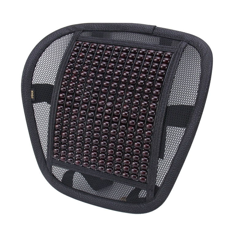 Universal Summer Ice Silk Mesh Breathable Cool Massage Waist Mat with Maple Wooden Bead for Car Family Office - Seat Accessories by PMC Jewellery | Online Shopping South Africa | PMC Jewellery | Buy Now Pay Later Mobicred