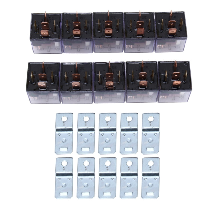 10 PCS JD-1914 80 AMP 12V Waterproof Car Auto Five Plugs Relay - Relays by PMC TechLife | Online Shopping South Africa | PMC TechLife | Buy Now Pay Later Mobicred