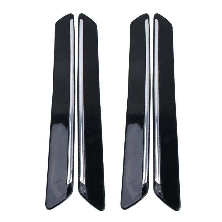 4 PCS Universal Car Auto Plastic Wrap Rubber Front Rear Body Bumper Guard Protector Strip Sticker(Black) - Anti Collision Sticker by PMC TechLife | Online Shopping South Africa | PMC TechLife | Buy Now Pay Later Mobicred