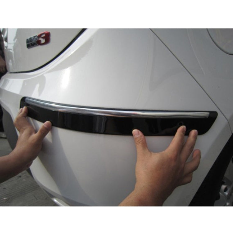 4 PCS Universal Car Auto Plastic Wrap Rubber Front Rear Body Bumper Guard Protector Strip Sticker(Black) - Anti Collision Sticker by PMC TechLife | Online Shopping South Africa | PMC TechLife | Buy Now Pay Later Mobicred
