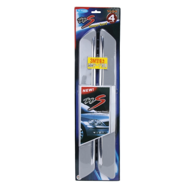 4 PCS Universal Car Auto Plastic Wrap Rubber Front Rear Body Bumper Guard Protector Strip Sticker(Grey) - Anti Collision Sticker by PMC TechLife | Online Shopping South Africa | PMC TechLife | Buy Now Pay Later Mobicred