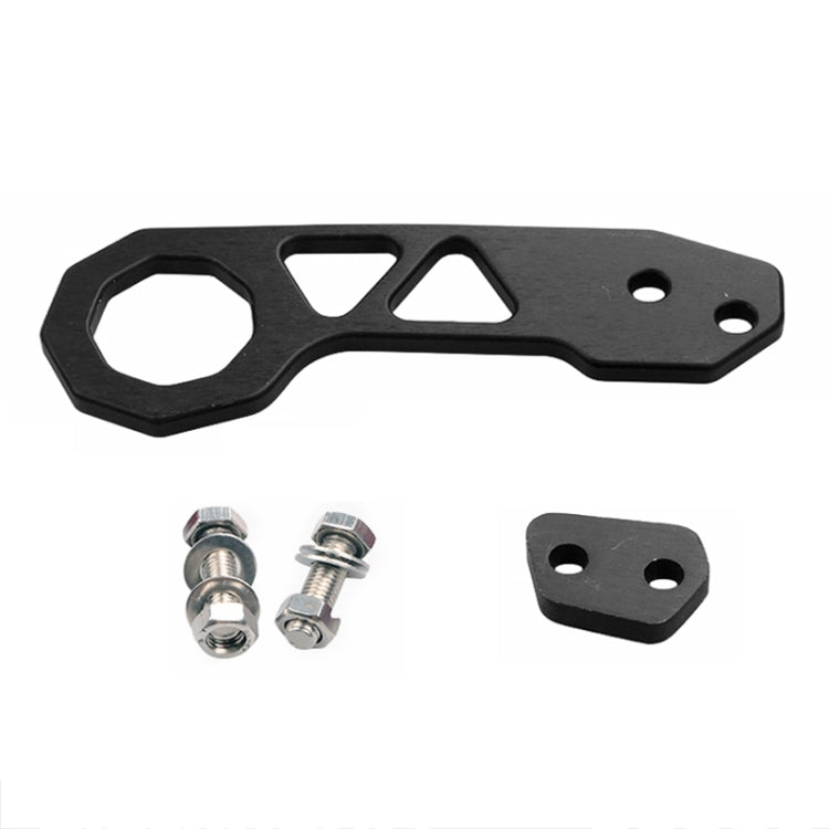 Aluminum Alloy Rear Tow Towing Hook Trailer Ring for Universal Car Auto with 2 x Screw Holes(Black) - free shipping - PMC TechLife - Order now!