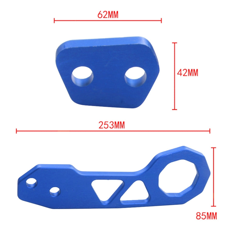 Aluminum Alloy Rear Tow Towing Hook Trailer Ring for Universal Car Auto with 2 x Screw Holes(Blue) - Towing Bars by PMC TechLife | Online Shopping South Africa | PMC TechLife | Buy Now Pay Later Mobicred