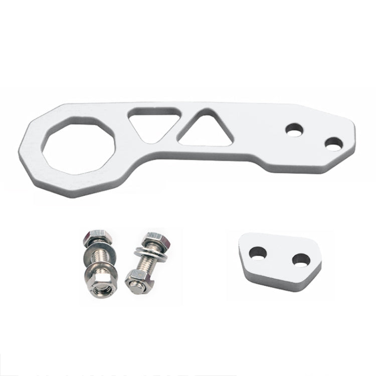 Aluminum Alloy Rear Tow Towing Hook Trailer Ring for Universal Car Auto with 2 x Screw Holes(Silver) - free shipping - PMC TechLife - Order now!