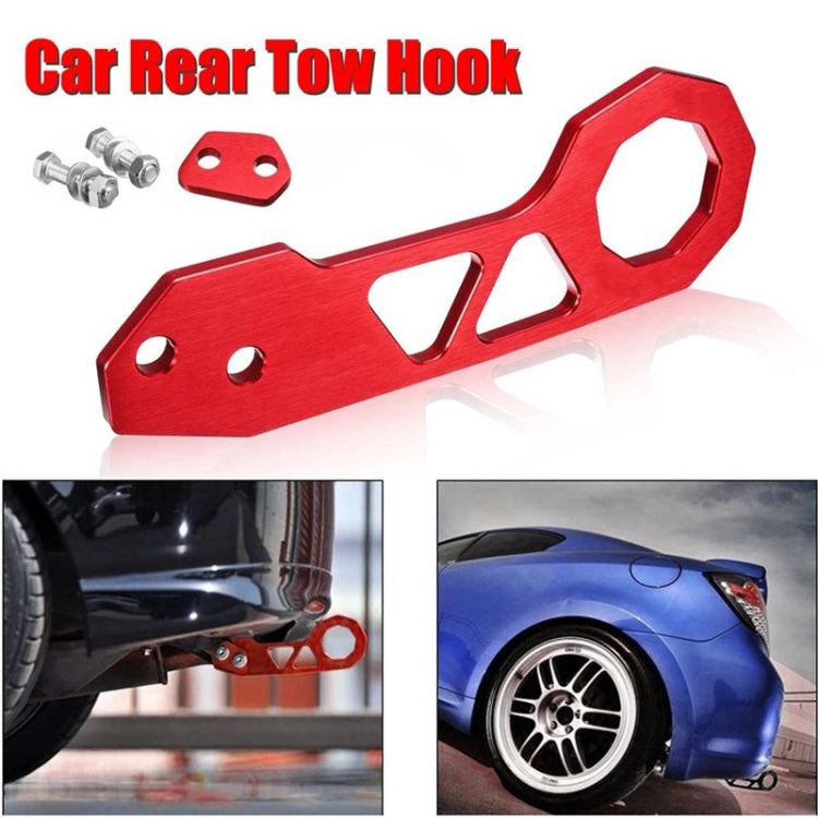 Aluminum Alloy Rear Tow Towing Hook Trailer Ring for Universal Car Auto with 2 x Screw Holes(Silver) - free shipping - PMC TechLife - Order now!