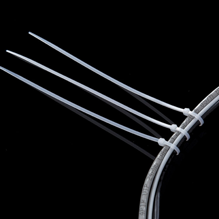 100pcs /Pack 8mm*200mm Nylon Cable Ties(Black) - Booster Cable & Clip by PMC TechLife | Online Shopping South Africa | PMC TechLife | Buy Now Pay Later Mobicred