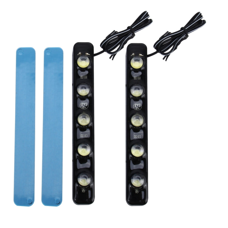 2 PCS 5W 150 LM 6000K DRL Daytime Running Light with 5 SMD-5050 Lamps, DC 12V(White Light) - Running Lights by PMC TechLife | Online Shopping South Africa | PMC TechLife | Buy Now Pay Later Mobicred