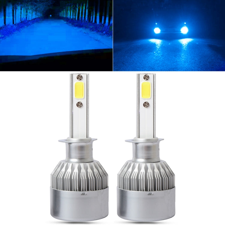2 PCS  H1 18W 1800 LM 8000K IP68 Canbus Constant Current Car LED Headlight with 2 COB Lamps, DC 9-36V(Ice Blue Light) - LED Headlamps by PMC TechLife | Online Shopping South Africa | PMC TechLife | Buy Now Pay Later Mobicred