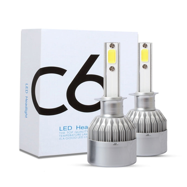 2 PCS  H1 18W 1800 LM 8000K IP68 Canbus Constant Current Car LED Headlight with 2 COB Lamps, DC 9-36V(Ice Blue Light) - LED Headlamps by PMC TechLife | Online Shopping South Africa | PMC TechLife | Buy Now Pay Later Mobicred