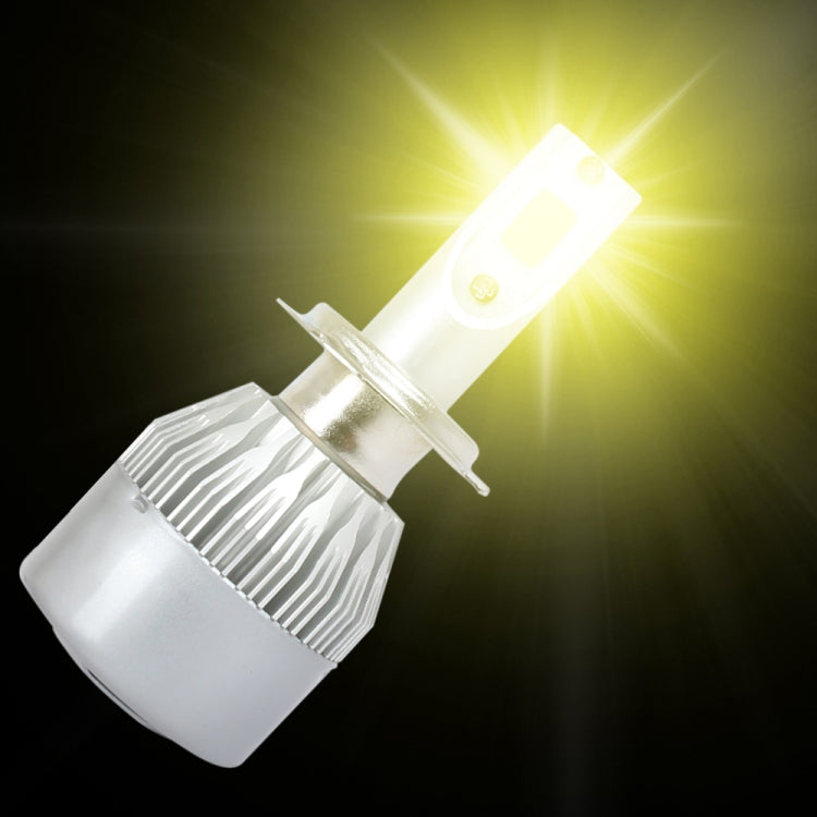 2 PCS  H1 18W 1800 LM 3000K IP68 Canbus Constant Current Car LED Headlight with 2 COB Lamps, DC 9-36V(Gold Light) - LED Headlamps by PMC TechLife | Online Shopping South Africa | PMC TechLife | Buy Now Pay Later Mobicred