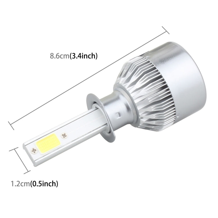 2 PCS  H1 18W 1800 LM 6000K IP68 Canbus Constant Current Car LED Headlight with 2 COB Lamps, DC 9-36V(White Light) - LED Headlamps by PMC TechLife | Online Shopping South Africa | PMC TechLife | Buy Now Pay Later Mobicred