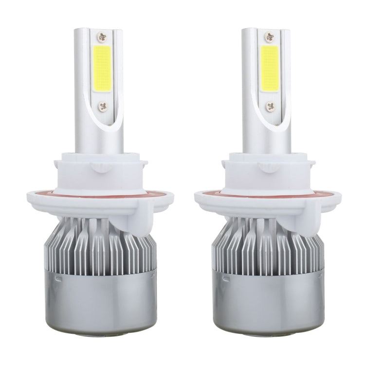2 PCS  H13 18W 1800 LM 6000K IP68 Canbus Constant Current Car LED Headlight with 2 COB Lamps, DC 9-36V(White Light) - LED Headlamps by PMC TechLife | Online Shopping South Africa | PMC TechLife | Buy Now Pay Later Mobicred