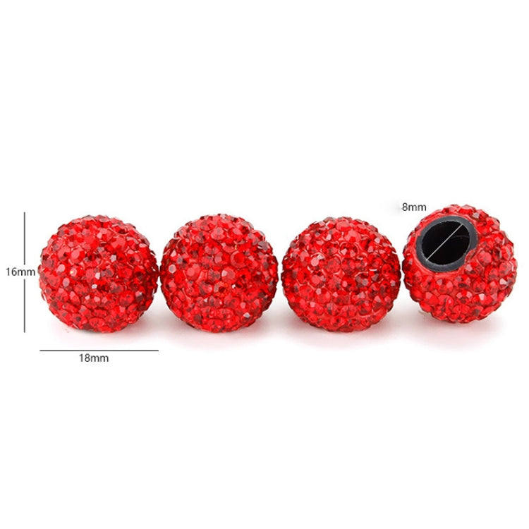 4 PCS Gas Cap Mouthpiece Cover Gas Cap Tire Cap Car Tire Valve Caps(Red) - Tire Valve Caps by PMC TechLife | Online Shopping South Africa | PMC TechLife | Buy Now Pay Later Mobicred