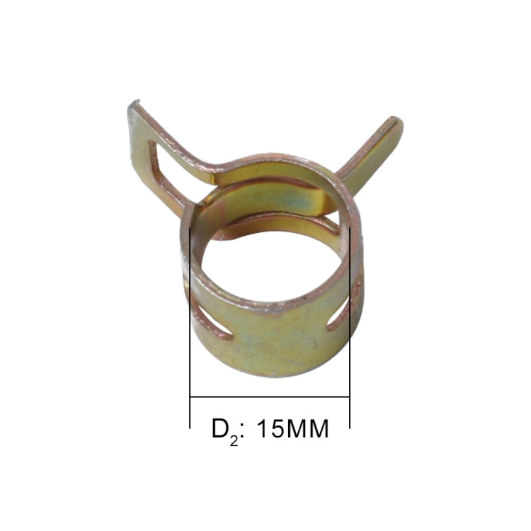 10 PCS 15mm Car Spring Clip Fuel Line Hose Clip Water Pipe Air Tube Clamp Fastener - Booster Cable & Clip by PMC TechLife | Online Shopping South Africa | PMC TechLife | Buy Now Pay Later Mobicred