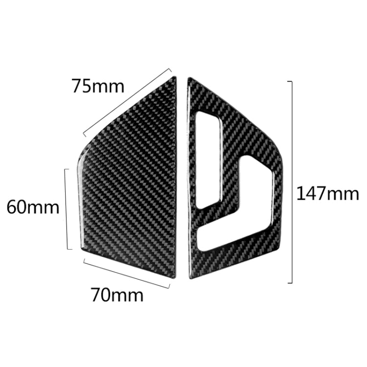 2 PCS Car Carbon Fiber Left Drive Seat Adjustment Panel Decorative Sticker for Mercedes-Benz W204 2007-2013 - free shipping - PMC Jewellery - Order now!