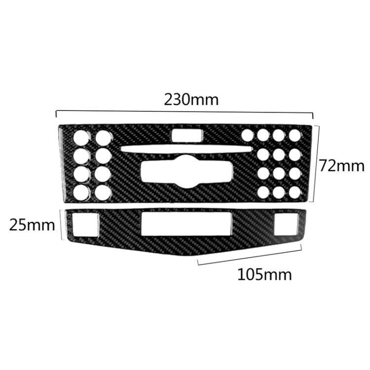Car Carbon Fiber Center Console Panel Decorative Sticker for Mercedes-Benz W204 C Class 2007-2010 - Car Interior Mouldings by PMC TechLife | Online Shopping South Africa | PMC TechLife | Buy Now Pay Later Mobicred