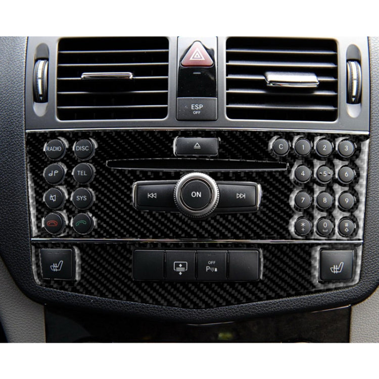 Car Carbon Fiber Center Console Panel Decorative Sticker for Mercedes-Benz W204 C Class 2007-2010 - Car Interior Mouldings by PMC TechLife | Online Shopping South Africa | PMC TechLife | Buy Now Pay Later Mobicred