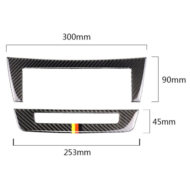 Car German Flag Carbon Fiber Central Control CD Panel Decorative Sticker for Mercedes-Benz W204 2011-2013 7-buttons - Car Interior Mouldings by PMC TechLife | Online Shopping South Africa | PMC TechLife | Buy Now Pay Later Mobicred