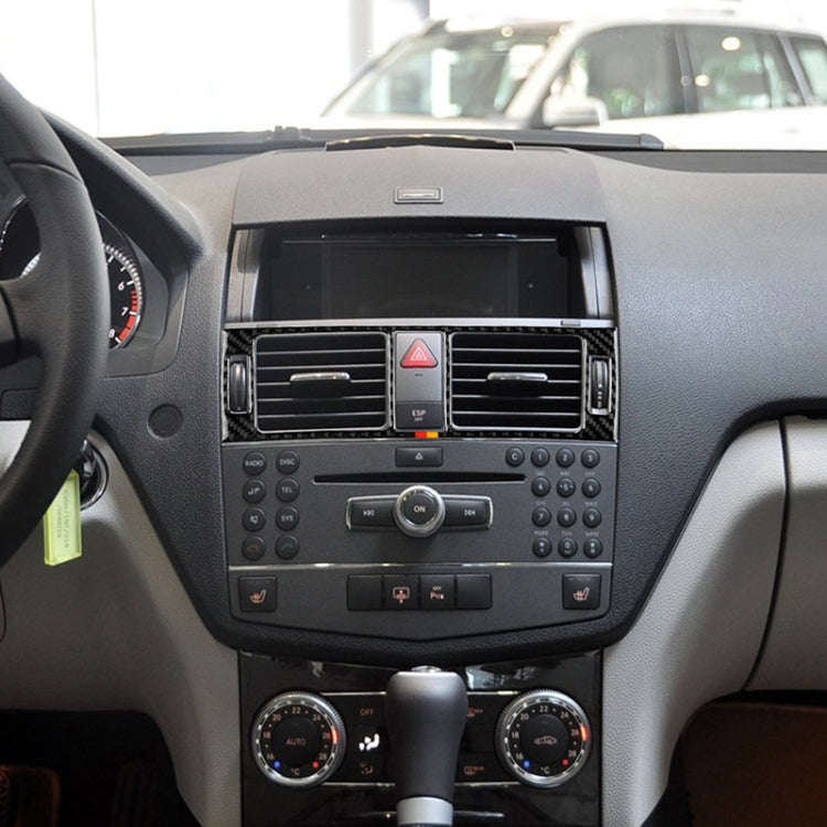 Car German Flag Carbon Fiber Air Outlet Ring + Intermediate Air Outlet + Side Air Outlet Panel Decorative Sticker for Mercedes-Benz W204 207-2010 - Car Interior Mouldings by PMC TechLife | Online Shopping South Africa | PMC TechLife | Buy Now Pay Later Mobicred