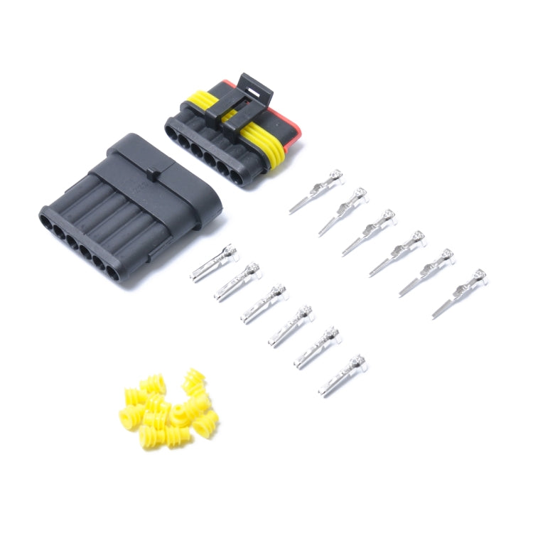 10 Sets 6 Pins Way Sealed Waterproof Electrical Wire Connector Plug Terminal Car Auto Set - Booster Cable & Clip by PMC TechLife | Online Shopping South Africa | PMC TechLife | Buy Now Pay Later Mobicred