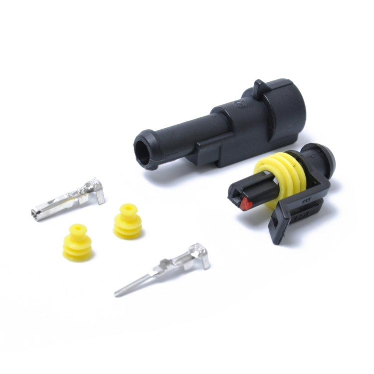 10 Sets 1 Pin Way Sealed Waterproof Electrical Wire Connector Plug Terminal Car Auto Set - Booster Cable & Clip by PMC TechLife | Online Shopping South Africa | PMC TechLife | Buy Now Pay Later Mobicred