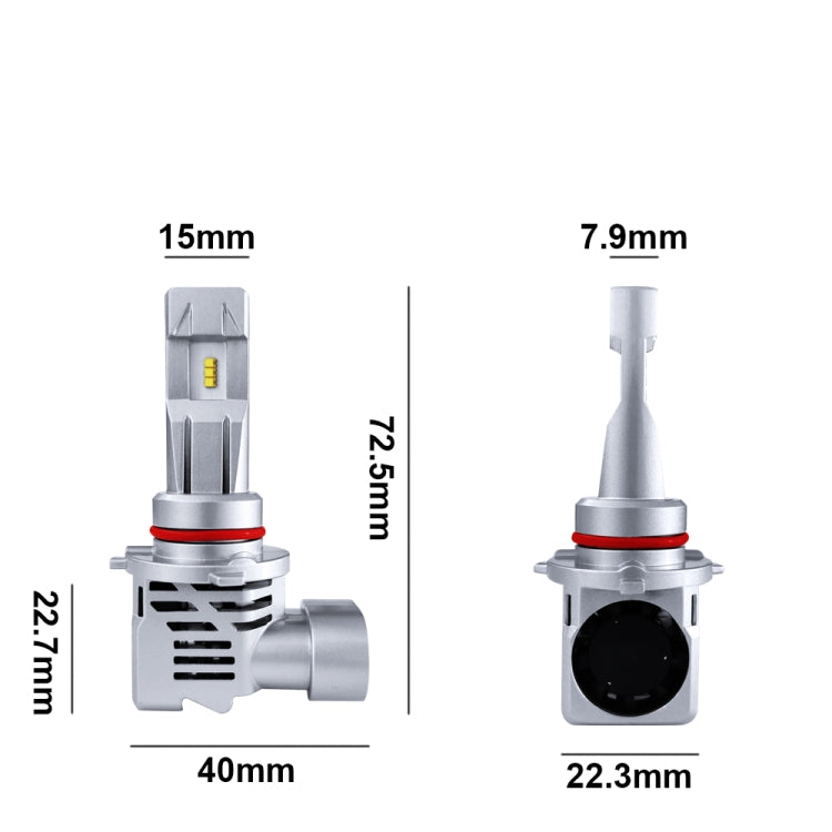 2 PCS M3 9005 / HB3 / H10 DC9-32V / 17W / 6500K / 2000LM IP68 Car LED Headlight Lamps(Cool White) - LED Headlamps by PMC TechLife | Online Shopping South Africa | PMC TechLife | Buy Now Pay Later Mobicred