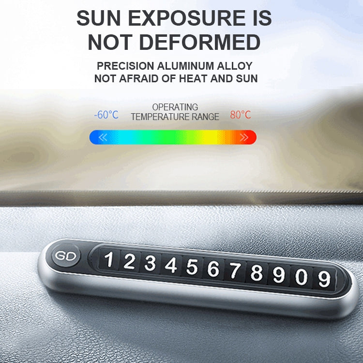 Hidden Number Metal Car Temporary Parking Number Plate Parking Card (Grey) - Parking Card by PMC Jewellery | Online Shopping South Africa | PMC Jewellery | Buy Now Pay Later Mobicred