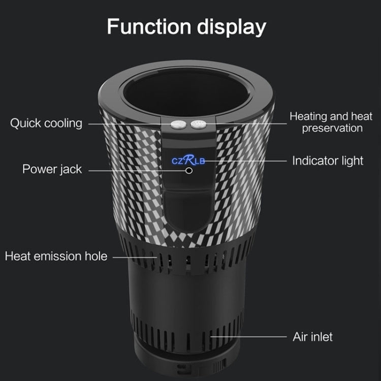 Portable 12V Car Smart Dual-purpose Heating Cooling Cup Holder (Black) - free shipping - PMC TechLife - Order now!