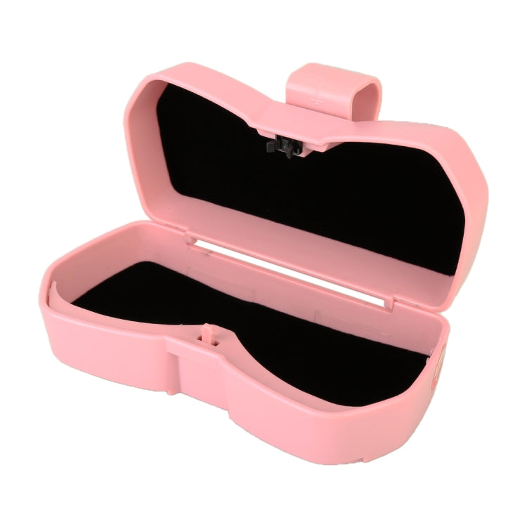 Car Multi-functional Glasses Case Sunglasses Storage Holder with Card Slot, Diamond Style (Pink) - Sunglasses & Glasses Clips by PMC TechLife | Online Shopping South Africa | PMC TechLife | Buy Now Pay Later Mobicred