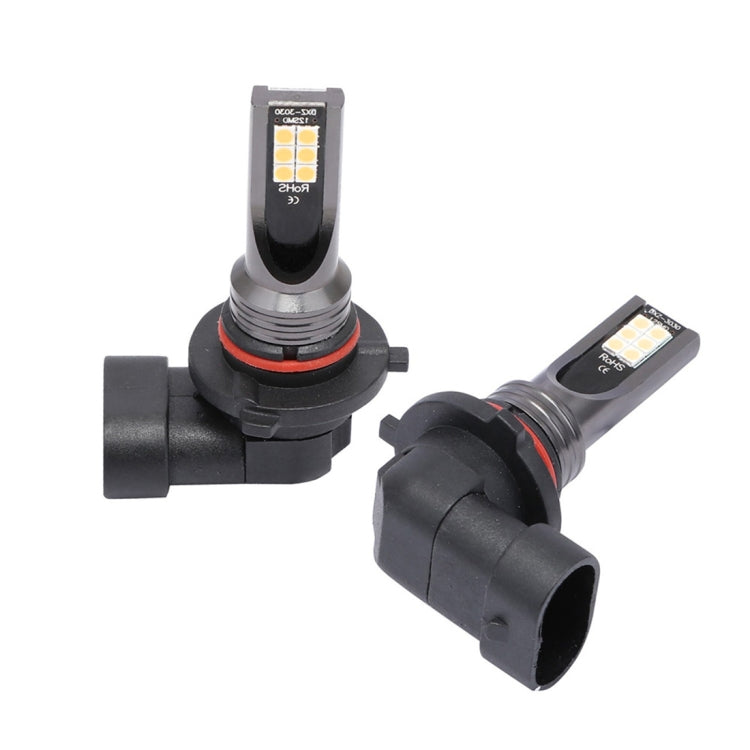 2 PCS 9005 DC12V-24V / 12W / 3000K / 800LM 12LEDs SMD-3030 Car LED Fog Light(Yellow Light) - Fog / Driving Lights by PMC TechLife | Online Shopping South Africa | PMC TechLife | Buy Now Pay Later Mobicred