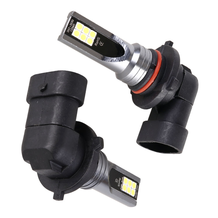 2 PCS 9006 DC12V-24V / 12W / 3000K / 800LM 12LEDs SMD-3030 Car LED Fog Light (White Light) - Fog / Driving Lights by PMC TechLife | Online Shopping South Africa | PMC TechLife | Buy Now Pay Later Mobicred