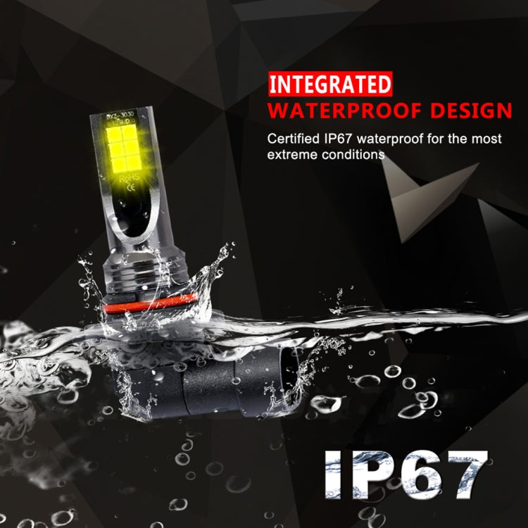 2 PCS 9006 DC12V-24V / 12W / 3000K / 800LM 12LEDs SMD-3030 Car LED Fog Light (Yellow Light) - Fog / Driving Lights by PMC TechLife | Online Shopping South Africa | PMC TechLife | Buy Now Pay Later Mobicred