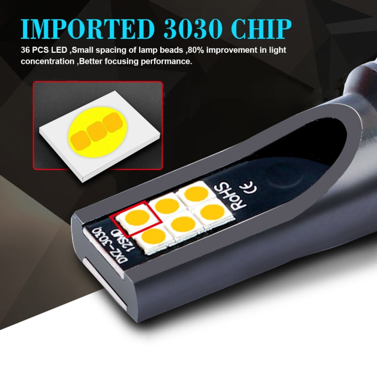 2 PCS H7 DC12V-24V / 12W / 3000K / 800LM 12LEDs SMD-3030 Car LED Fog Light (Yellow Light) - free shipping - PMC TechLife - Order now!