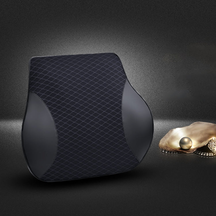 Four Seasons Breathable Memory Foam Car Lumbar Pillow Polyester Pillow (Black) - Seat Accessories by PMC TechLife | Online Shopping South Africa | PMC TechLife | Buy Now Pay Later Mobicred