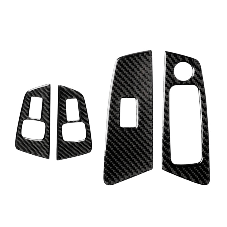 Car Carbon Fiber Door Window Lift Panel Decorative Sticker for BMW 5 Series G38 528Li / 530Li / 540Li 2018, Left Drive - Car Interior Mouldings by PMC TechLife | Online Shopping South Africa | PMC TechLife | Buy Now Pay Later Mobicred