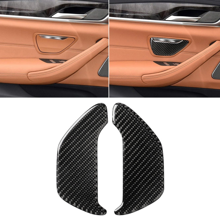 2 PCS Car Carbon Fiber Ashtray Panel Decorative Sticker for BMW 5 Series G38 528Li / 530Li / 540Li 2018 - Car Interior Mouldings by PMC Jewellery | Online Shopping South Africa | PMC Jewellery | Buy Now Pay Later Mobicred