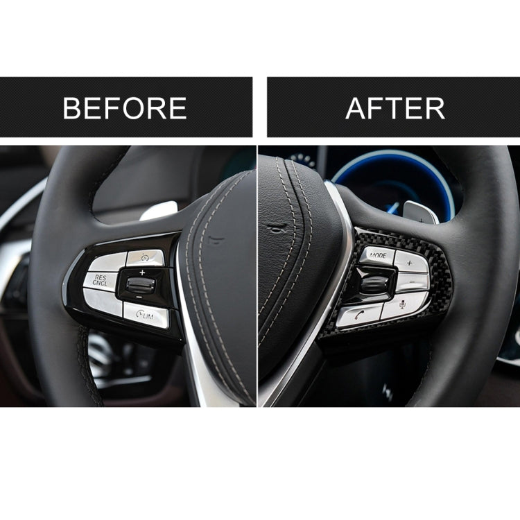 Car Carbon Fiber Steering Wheel Button Configuration B Decorative Sticker for BMW 5 Series G30/G38 X3 G01/G08 - Car Interior Mouldings by PMC TechLife | Online Shopping South Africa | PMC TechLife | Buy Now Pay Later Mobicred