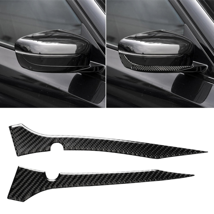 2 PCS Car Carbon Fiber Rearview Mirror Bumper Strip Decorative Sticker for BMW G30 (2018-2019) / G11 (2016-2019), Right Drive with Camera - Anti Collision Sticker by PMC TechLife | Online Shopping South Africa | PMC TechLife | Buy Now Pay Later Mobicred