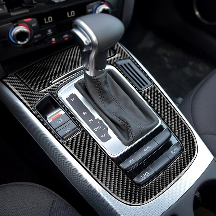 Car Carbon Fiber Gear Position Panel Decorative Sticker for Audi 2010-2018 Q5 / 2009-2016 A4L / 2009-2016 A5 - Car Interior Mouldings by PMC TechLife | Online Shopping South Africa | PMC TechLife | Buy Now Pay Later Mobicred