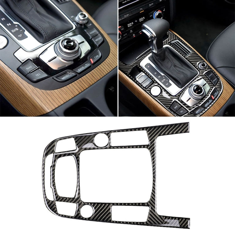Car Carbon Fiber Gear Position Panel Decorative Sticker for Audi 2010-2018 Q5 / 2009-2016 A4L / 2009-2016 A5, Left Drive - Car Interior Mouldings by PMC TechLife | Online Shopping South Africa | PMC TechLife | Buy Now Pay Later Mobicred