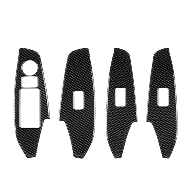 Car Carbon Fiber Left Drive Window Lift Panel Decorative Sticker for Mazda Axela 2014 / 2017-2018 - Car Interior Mouldings by PMC TechLife | Online Shopping South Africa | PMC TechLife | Buy Now Pay Later Mobicred