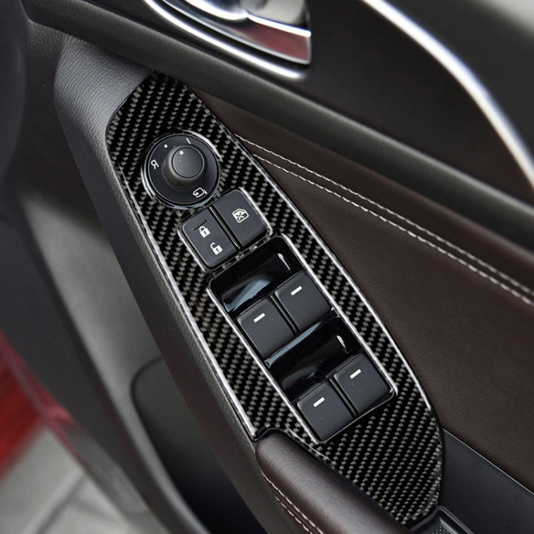 Car Carbon Fiber Right Drive Window Lift Panel Decorative Sticker for Mazda Axela 2014 / 2017-2018 - Car Interior Mouldings by PMC TechLife | Online Shopping South Africa | PMC TechLife | Buy Now Pay Later Mobicred