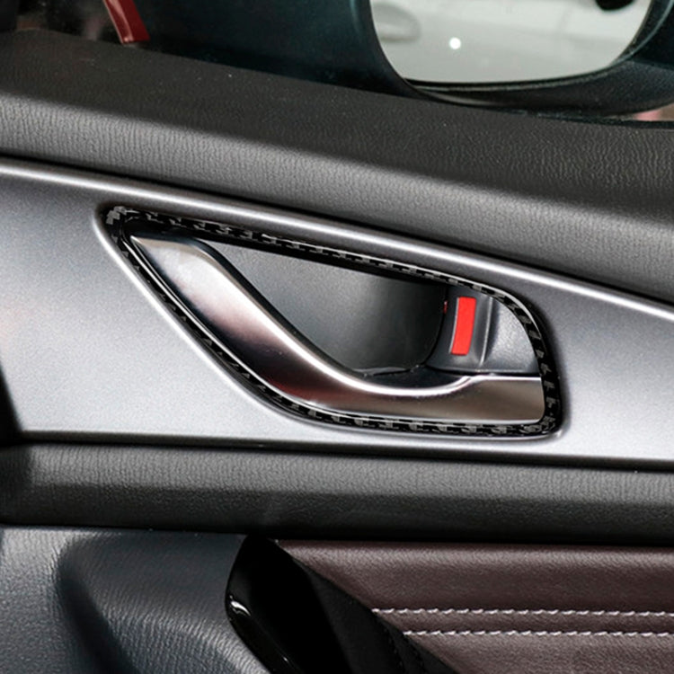 4 PCS Car Carbon Fiber Door Inner Handle Frame Decorative Sticker for Mazda Axela 2014 / 2017-2018 - Car Interior Mouldings by PMC TechLife | Online Shopping South Africa | PMC TechLife | Buy Now Pay Later Mobicred
